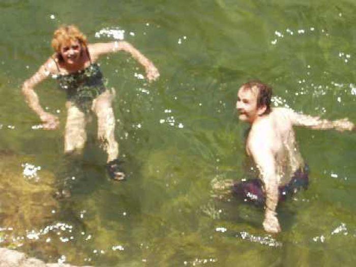 Pia und Berd in der Lagune