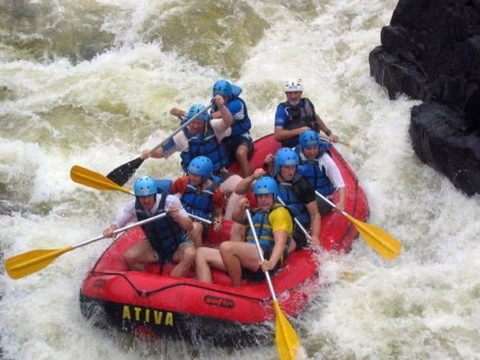 Action beim Rafting!