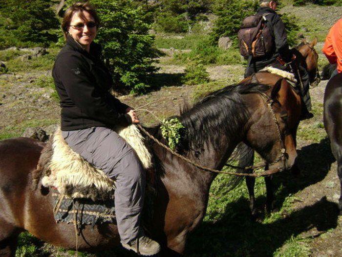 Kerstin + Pferd in Pampa Linda