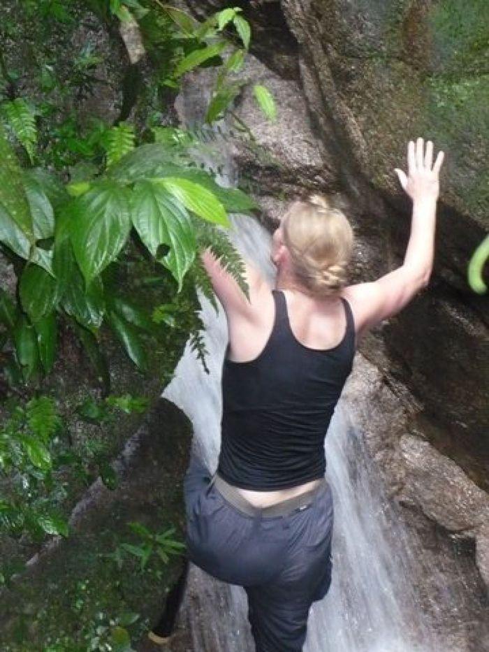 Cylia macht Canyoning