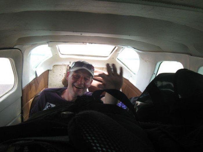Stephan in der Cessna