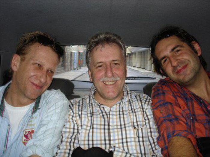 Im Taxi durch Buenos Aires - Uwe, Alex und Markus