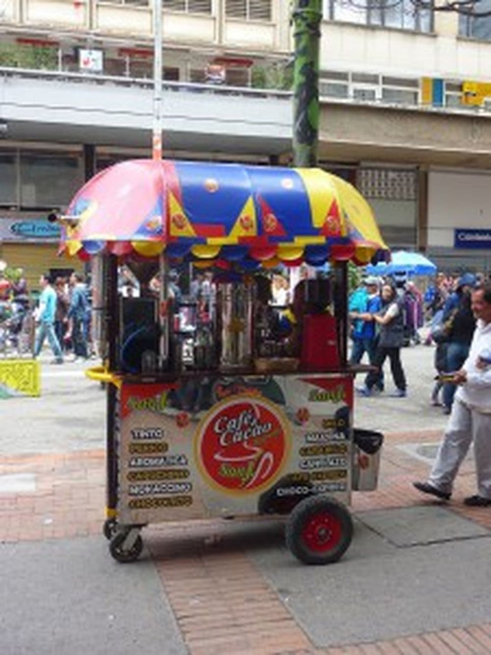 Kaffeestand in der Straße