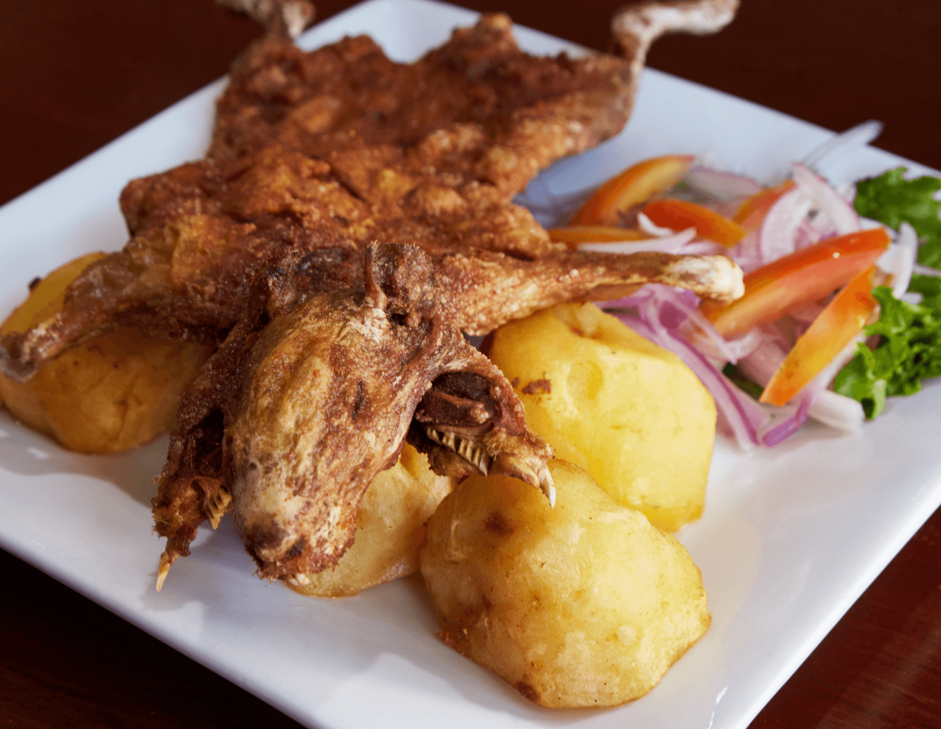 Rezept: Gebratenes Meerschweinchen (Cuy Chactado)