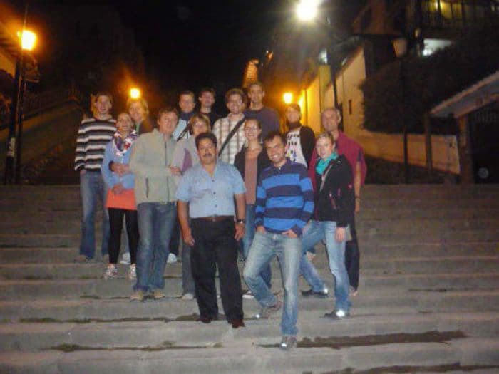 Die Gruppe in die Stadt Cuenca