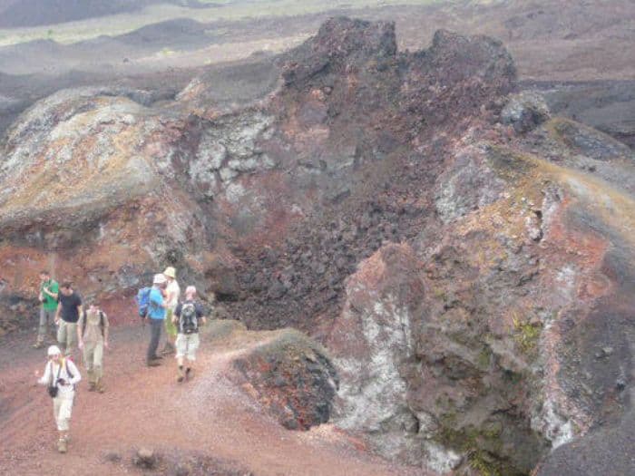 Auf die Lavafelder von Vulkan Chico