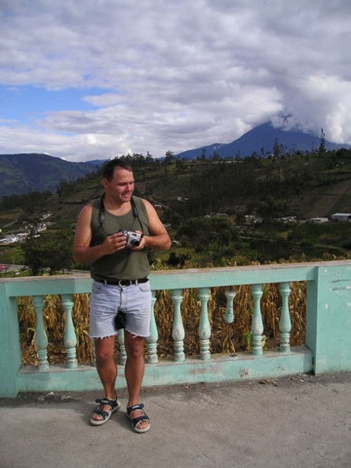 Michael vor dem „Tungurahua“