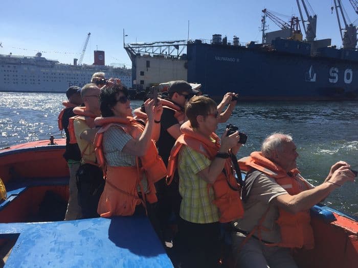 Die Bootstour, um Seelöwen zu 