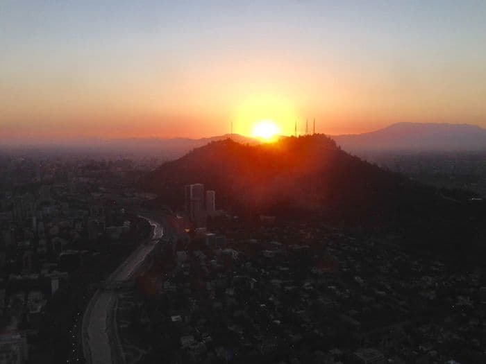 Santiago am Abend... und in De