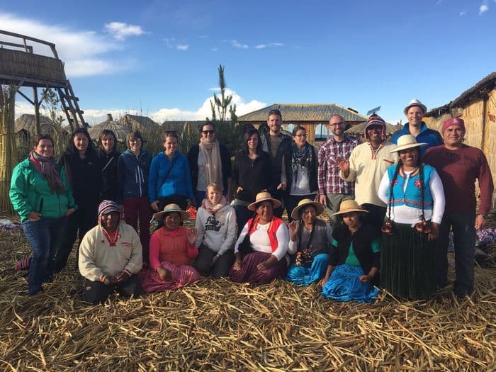 Gruppenfoto mit den Uros Einwo