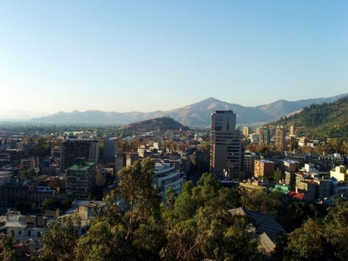 Blick auf Santiago de Chile
