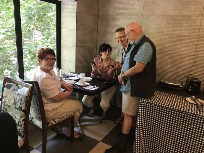 Frühstücken in Santiago, nachd