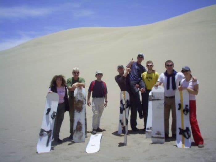 Beim Sandboarding