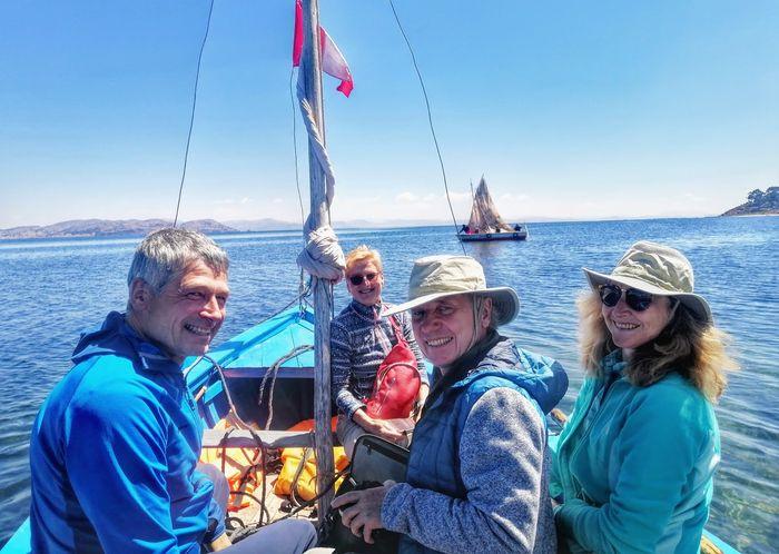 Segelboot auf dem Titicacasee