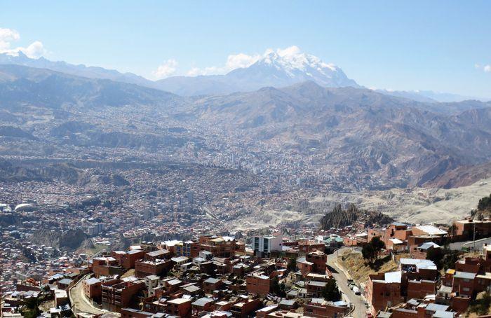 einen Blick von El Alto nach L
