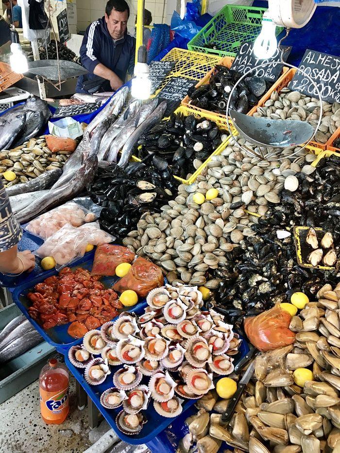 Der Fischmarkt in Valparaiso. 