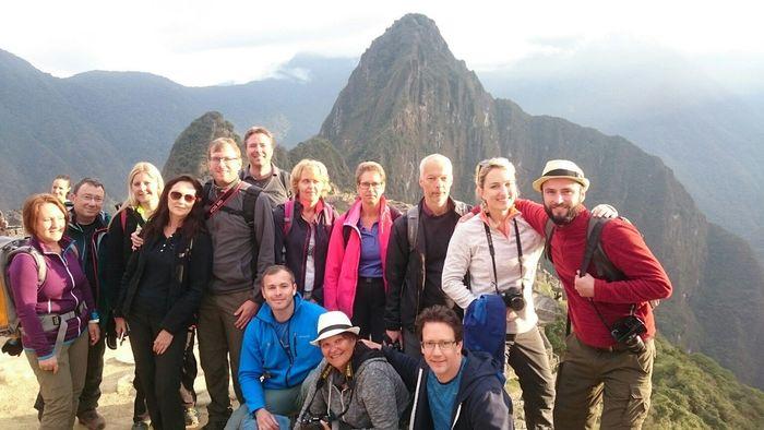 Gruppenfoto in Machu Picchu.