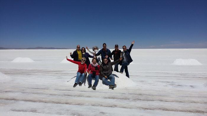 Die Gruppe besucht den Salzsee