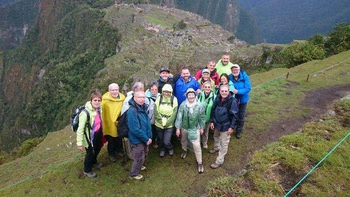 Gruppenfoto in Machu Picchu.