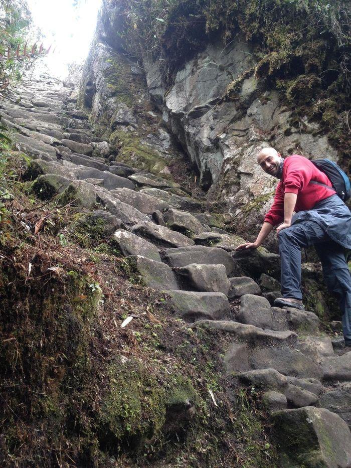 Steile Treppen auf dem Inka-Tr