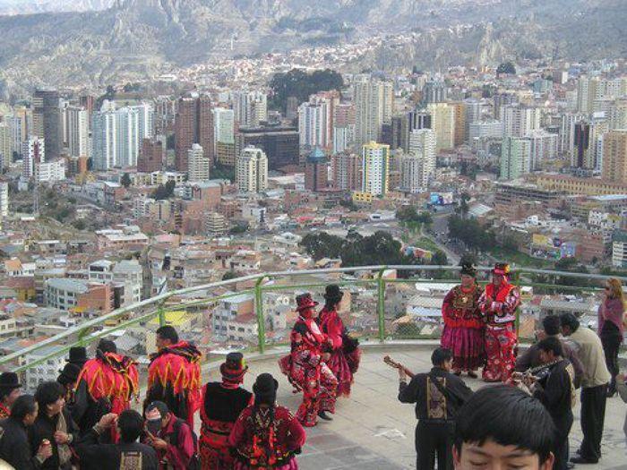 Tanzende "Chutas" in La Paz 