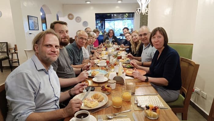 Erste Frühstück in Santa Cruz.