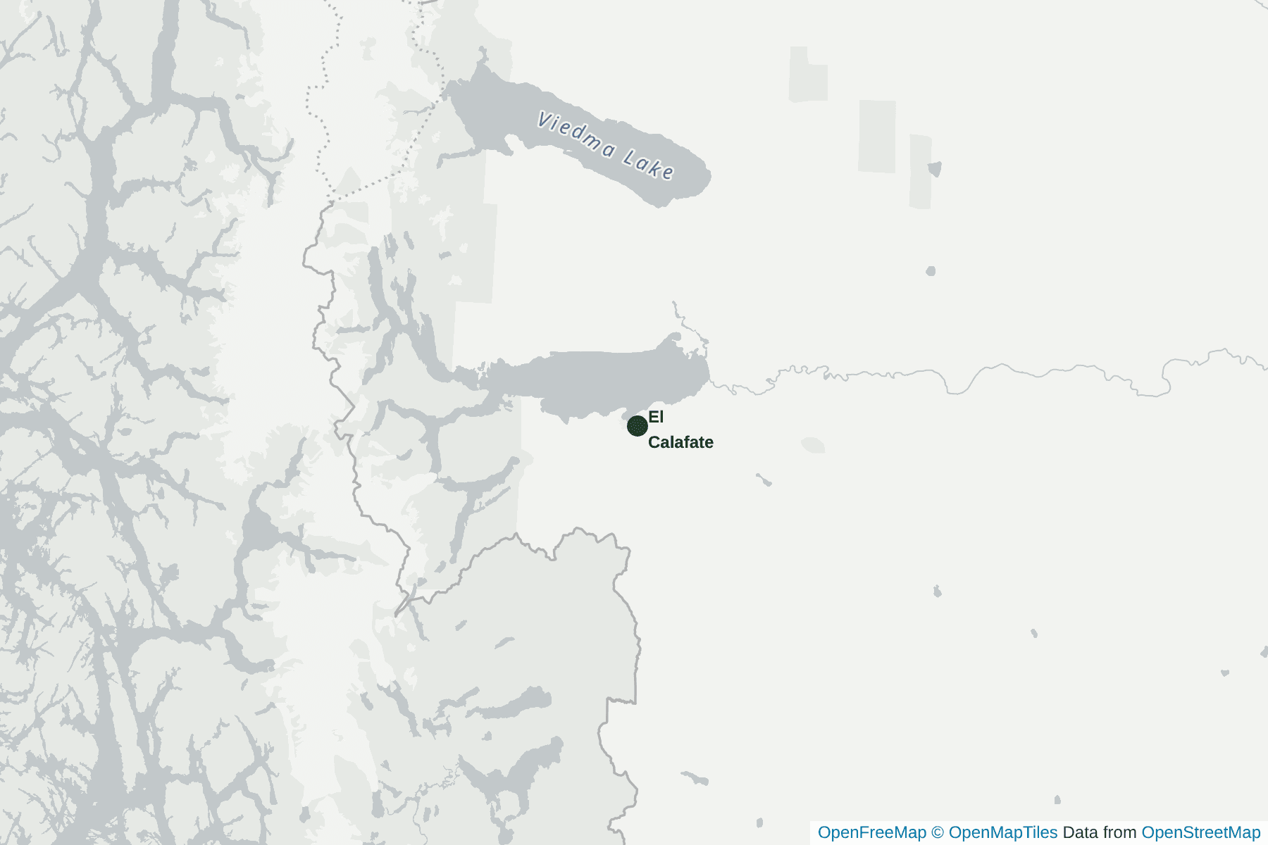 Karte von Perito Moreno